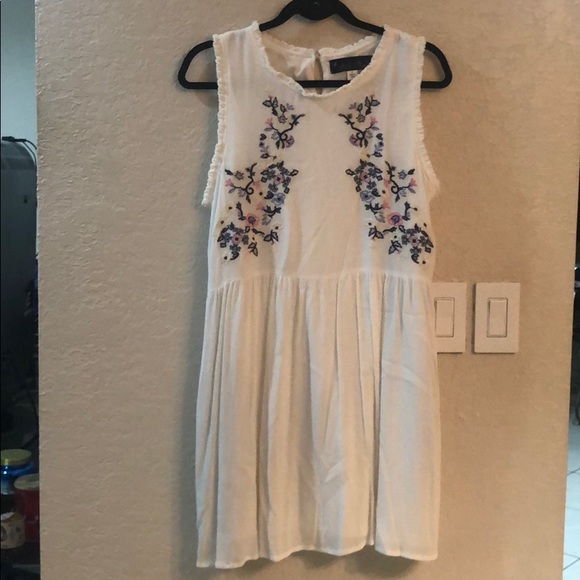 White Floral Embroidered Sundress - Picture 1 of 1